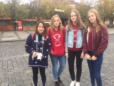 She is from China.  She likes our weather and buildings.  She is little and very cute.  She gave us her telephone number.